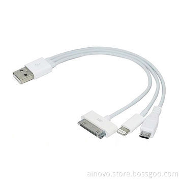 3 in 1 data cable for iphone4/iphone5, usb, colorful